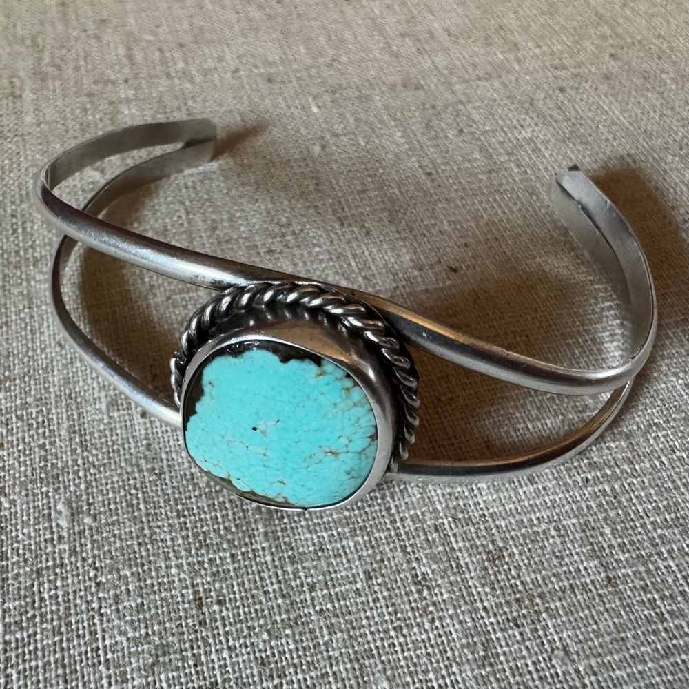 Vintage Silver Turquoise Cuff Bracelet